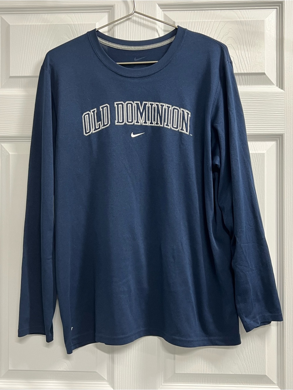Nike Mens Old Dominion University DriFit Performance Long Sleeve Shirt Large GUC